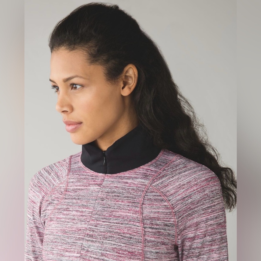 LULULEMON Runderful 1/2 Zip - Space
Dye Camo Berry Rumble Multi / Black Trim - Picture 3 of 11